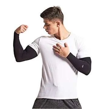 HOPESHINE Arm Cooling Sleeves UPF 50+ UV Protection Compression Cycling Outdoor Sports 5-Pairs