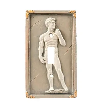 Bella Haus Michelangelo's David 3D Light Switch Cover - Fun Wall Art Decor