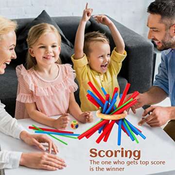 Figetget Keep It Steady Fun Family Games for Kids and Adults - Balance & Patience Training - Wooden Stick Toys for Creative Kids Games