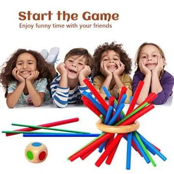 Figetget Keep It Steady Fun Family Games for Kids and Adults - Balance & Patience Training - Wooden Stick Toys for Creative Kids Games