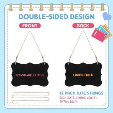 MotiMind 12 Pcs Acrylic Chalkboards with Markers