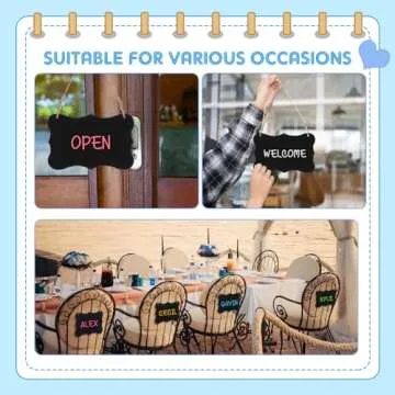 MotiMind 12 Pcs Acrylic Chalkboards with Markers