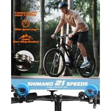 Qlife Racer E-Bike - 21-Speed Mountain Ebike 28MPH