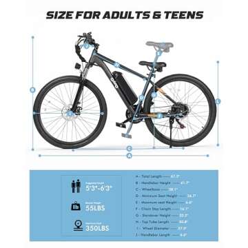 Qlife Racer E-Bike - 21-Speed Mountain Ebike 28MPH