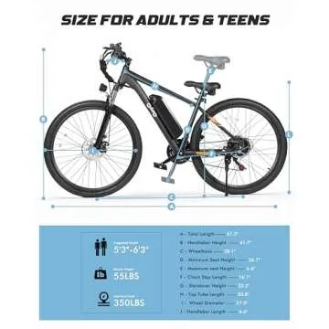 Qlife Racer E-Bike - 21-Speed Mountain Ebike 28MPH