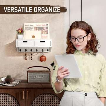 Rebee Vision Key Holder Wall Mount with Organizer