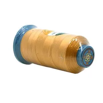 Mandala Crafts Bonded Nylon Thread Gold Heavy Duty Sewing Threads - 1500 YDs Size 69 210D T70 Tex 70 Thread for Leather Jeans Weaving Outdoor Marine Upholstery Threads