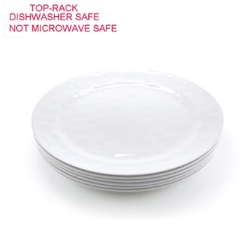 KX-WARE 12-Piece Elegant White Dinner Plates Set