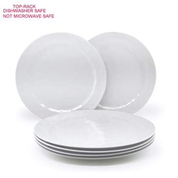 KX-WARE 12-Piece Elegant White Dinner Plates Set