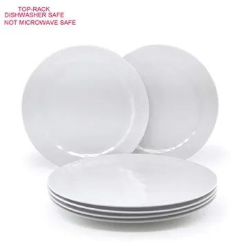 KX-WARE 12-Piece Elegant White Dinner Plates Set
