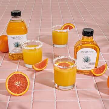 MADHAVA Organic Light Agave, 100% Pure Blue Nectar | Sugar Alternative | Vegan | Non GMO | Natural Liquid Sweetener, 46 Oz. (Pack of 2)