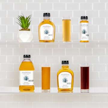 MADHAVA Organic Light Agave, 100% Pure Blue Nectar | Sugar Alternative | Vegan | Non GMO | Natural Liquid Sweetener, 46 Oz. (Pack of 2)