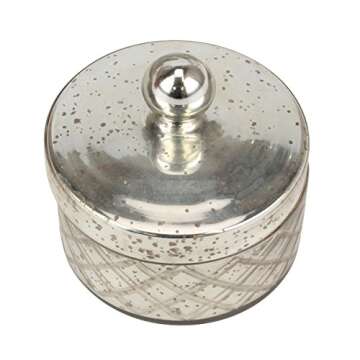 Elegant Stonebriar Antique Mercury Glass Storage Container