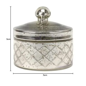 Elegant Stonebriar Antique Mercury Glass Storage Container