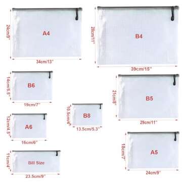 Oaimyy 8 Sizes 16 Pcs Plastic Mesh Zipper Pouch Set - Smart Organization Tools