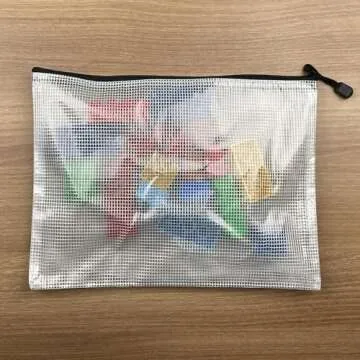 Oaimyy 16 Pcs Plastic Mesh Pouches - Perfectly Organized