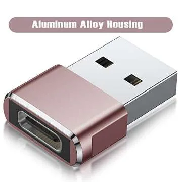 Basesailor USB to USB C Adapter 3 Pack,Type C Female A Male Charger Converter for Apple Watch Ultra iWatch 8 7 SE,iPhone 16 15 14 13 Pro,Airpods 2,iPad 8th 9th 10th Air 4th 5th Mini 6th Generation,OTG