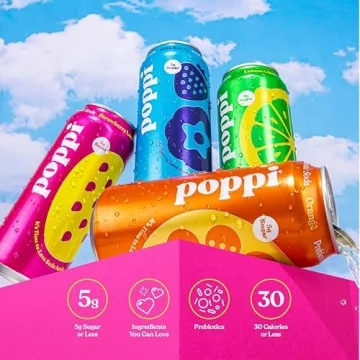 POPPI Sparkling Prebiotic Soda 16oz 12 Pack