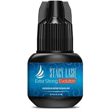 Extra Strong Evolution Eyelash Extension Glue + Gel Remover - Stacy Lash / 1-2 sec Drying time/Reten...