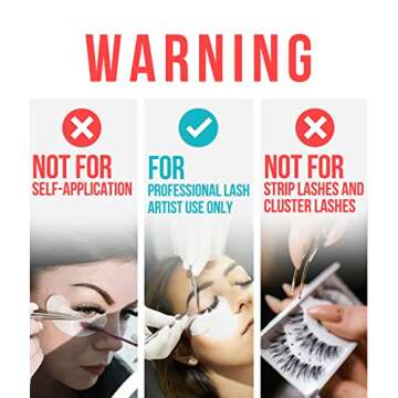 Extra Strong Evolution Eyelash Extension Glue + Gel Remover - Stacy Lash / 1-2 sec Drying time/Retention – 8 Weeks/Maximum Bonding Power/Professional Use Only Black Adhesive/Gel Remover/ 15 ml