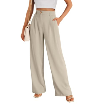 LILLUSORY Wide Leg Dress Work Pants Womens Palazzo Flowy 2025 Summer Spring High Waisted Professiona...