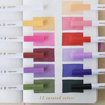 Primrosia 12 Amore Acrylic Paint Pens for rock painting, paper, wood, ceramic, stone, canvas – Extra Fine Tip Markers Set