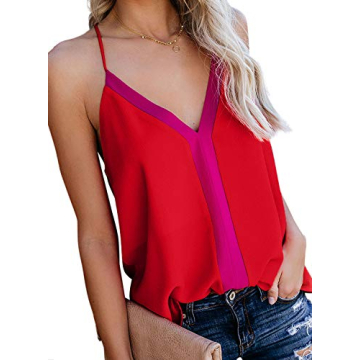 Stylish AlvaQ Colorblock Summer Tank Top for Women