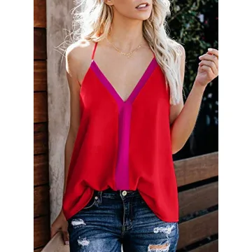 Stylish AlvaQ Colorblock Summer Tank Top for Women