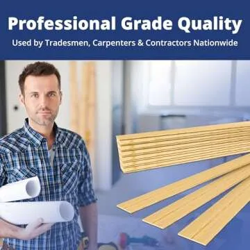 Pro Project’s Extra Long 15in Tapered Spruce and Fir Wood Shims, 13 Pk. Weather Resistant Home Improvement Tool for Installing Doors, Windows or Cabinets, Leveling Floors and DIY Remodeling Projects