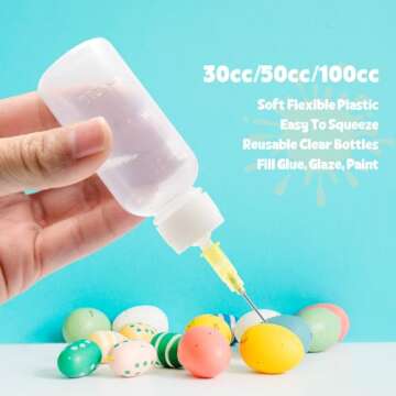 FJNATINH 30cc Needle Tip Glue Squeeze Bottle, Precision Tips Applicator Bottles, 5 Pack