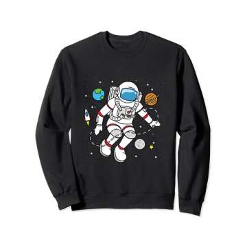 Astronaut Space Gifts Science Funny Space Spaceman Planets Sweatshirt