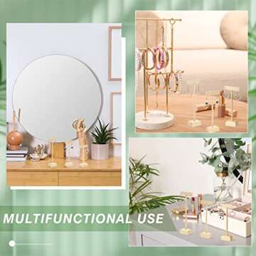 Marsui Earring Display Stands for Selling Set Wood T Bar Earrings Display Stand Holder for Jewelry Necklaces Bracelet Earrings Showroom Trade Display(Wood, 12 Pcs)