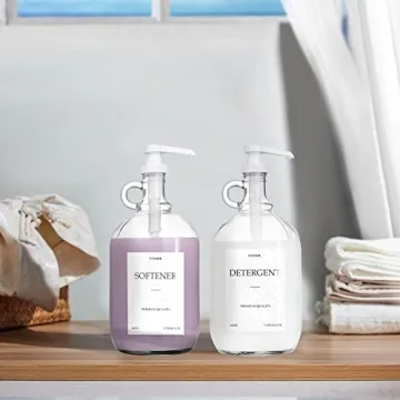 Stylish Glass Laundry Detergent Dispenser Kit for Home Organization