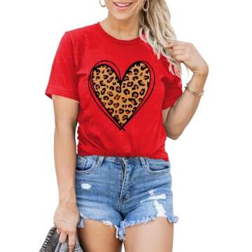 Cute Love Heart T-Shirt for Women - Perfect Valentine's Gift