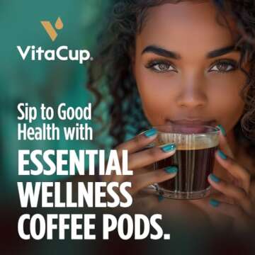 VitaCup Immunity Coffee Pods, Wellness Boost with Antioxidants, Echinacea, Probiotics, Vitamin C & D...