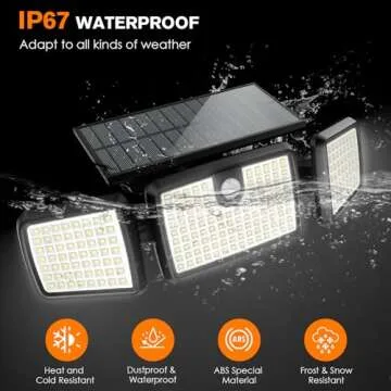 Solar Lights Outdoor, Quick Charge Solar Motion Deck Lights Outdoor for Deck with 232LEDs High Brightness, Larger Built-in Tempered Glass Solar Panel, Sensitive PIR Motion Inductor (Remote,2 Pack)