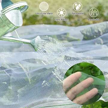 Garden Mesh Netting Kit, 10x30ft Plant Cover with 6pcs Garden Hoops & 12 Clips for Vegetable Plants ...