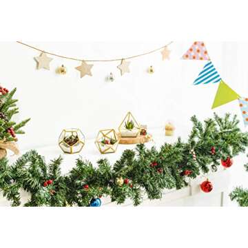 Mkono 4 Inches Mini Glass Geometric Terrarium Container Set of 3 Modern Tabletop Planter Shelves Dec...