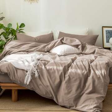 MooMee 100% Cotton Duvet Cover Set for Ultimate Comfort