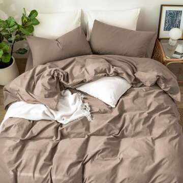 MooMee 100% Cotton Duvet Cover Set for Ultimate Comfort