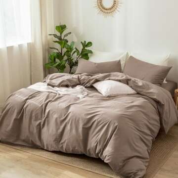MooMee 100% Cotton Duvet Cover Set for Ultimate Comfort