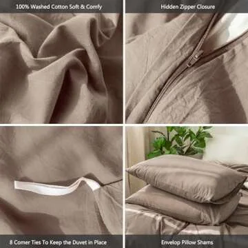MooMee 100% Cotton Duvet Cover Set for Ultimate Comfort