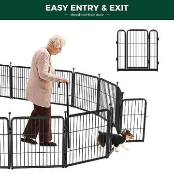 FXW Rollick Dog Playpen for Yard, RV Camping, 24 inch 8 Panels for Puppy and Small Dogs│Patented