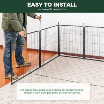 FXW Rollick Dog Playpen for Yard, RV Camping, 24 inch 8 Panels for Puppy and Small Dogs│Patented
