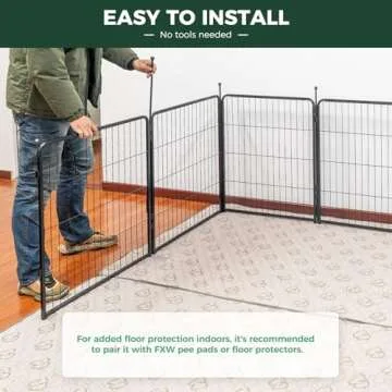 FXW Rollick Dog Playpen for Yard, RV Camping, 24 inch 8 Panels for Puppy and Small Dogs│Patented