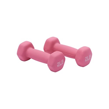 Amazon Basics Neoprene Coated Dumbbell Set - 2 lb & 4 lb