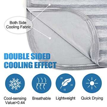 Ailemei Direct Cooling Blanket for Hot Sleepers - Double Sided, Queen Size, Lightweight & Breathable