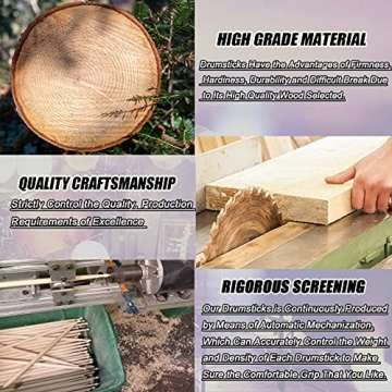 WOGOD 5A Maple Drumsticks - Two Pairs Included