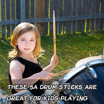 WOGOD 5A Maple Drumsticks - Two Pairs Included