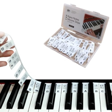 Removable Piano Keyboard Stickers for Beginners Piano Keys Note Alphabet Labels Suitable for 88/76/6...